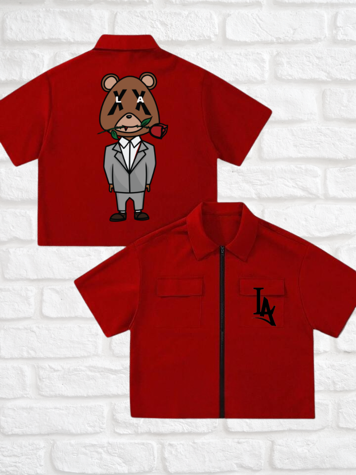 LA BEAR ZIP UP SHIRT