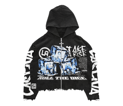 LA DISTRESSED DICE HOODIE