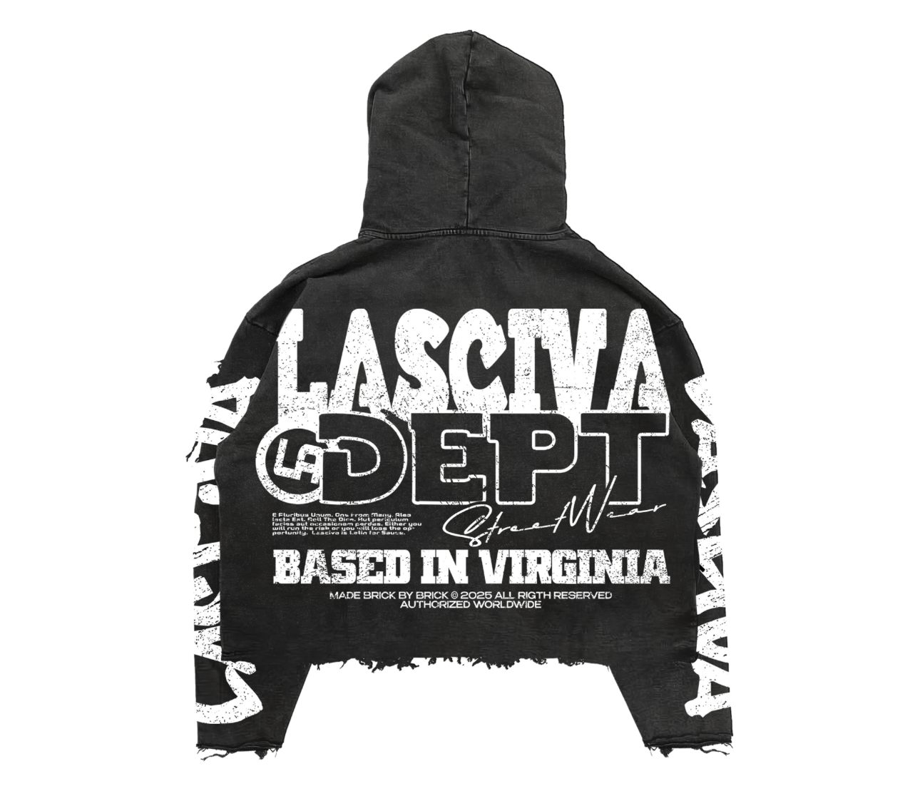 LA DISTRESSED DICE HOODIE