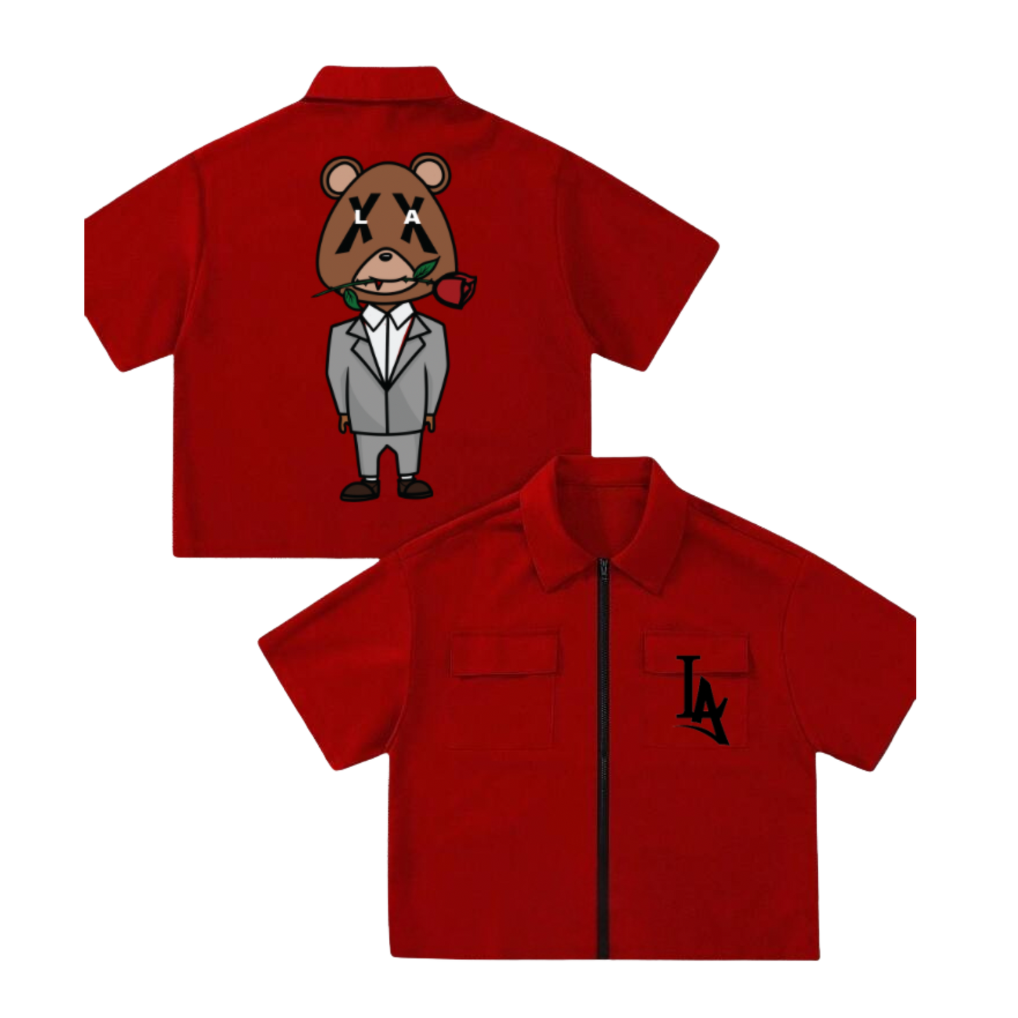 LA BEAR ZIP UP SHIRT