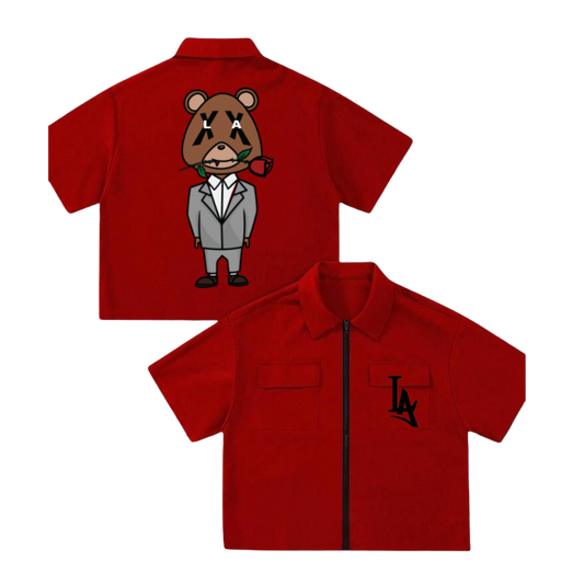 LA BEAR ZIP UP SHIRT