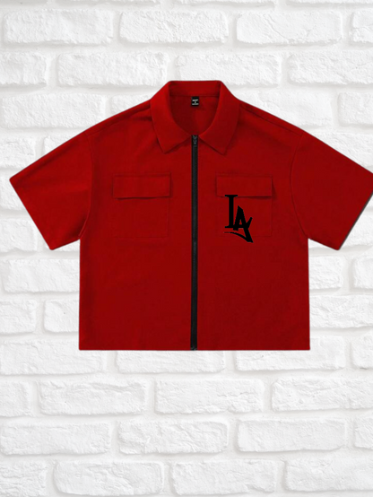 LA BEAR ZIP UP SHIRT